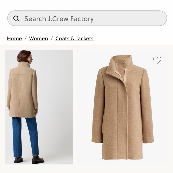 J. Crew Factory Women's Camel Trench Coat - Picture 2 of 2